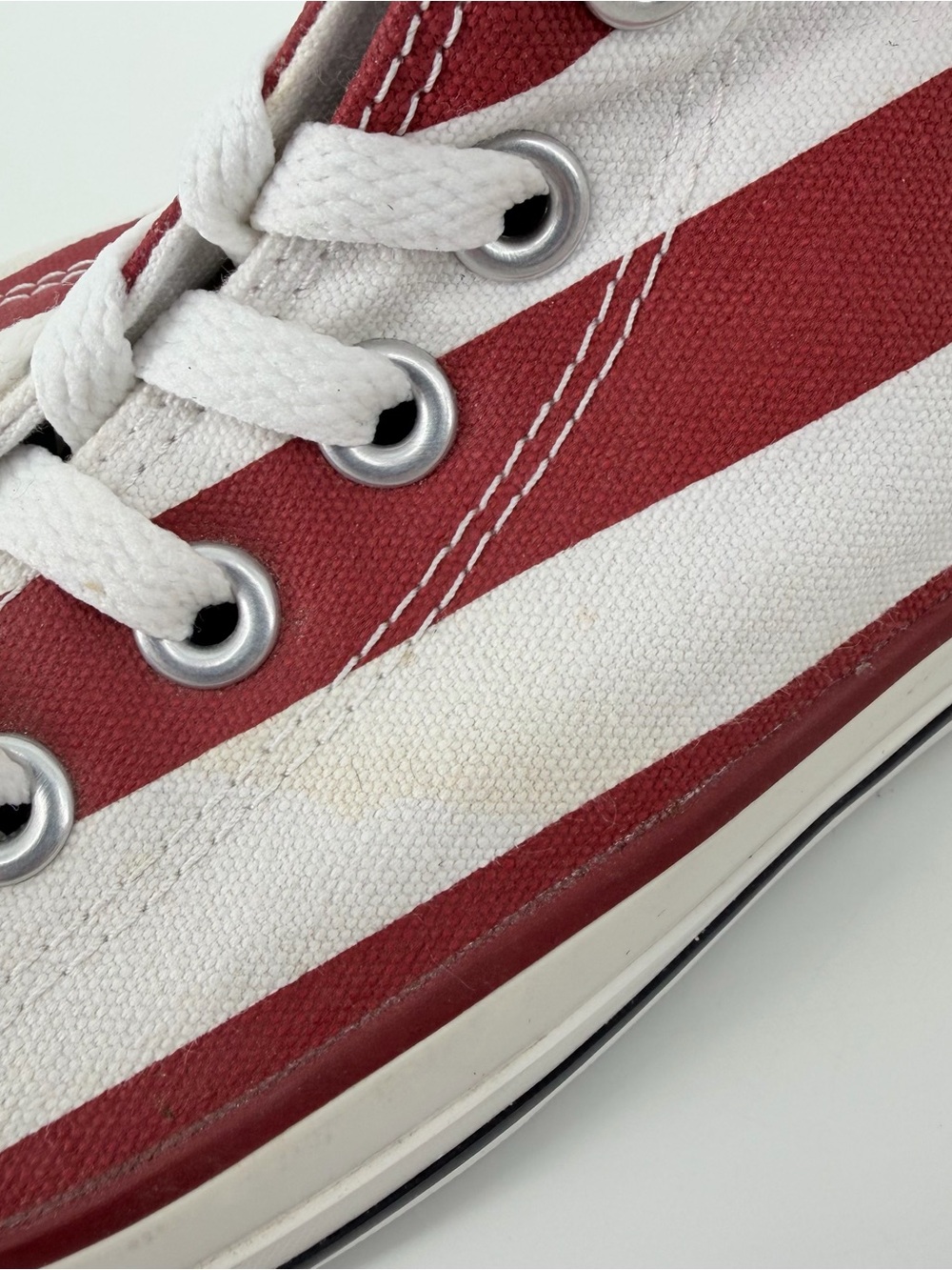 Converse Size 7 Men 9 Women Chuck Taylor Stars & Bars American Flag High Top VTG - Picture 11 of 13